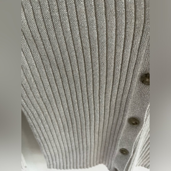 Gap Metallic V-neck Ribbed Cardigan Size XS NWOT - Picture 13 of 15